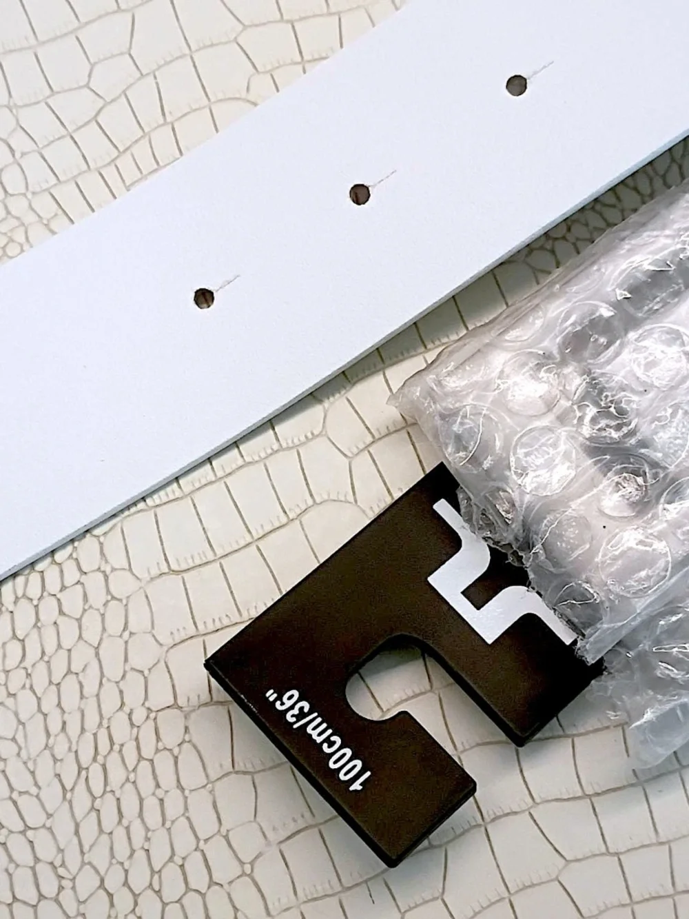 Brand New J.Lindeberg Men Slater White Leather Golf Belt White - 38